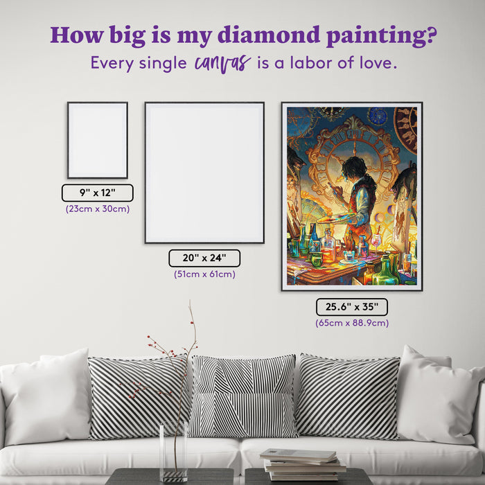 Diamond Painting 13th Hour 25.6" x 35" (65cm x 88.9cm) / Square with 91 Colors including 3 ABs and 5 Fairy Dust Diamonds / 93,177