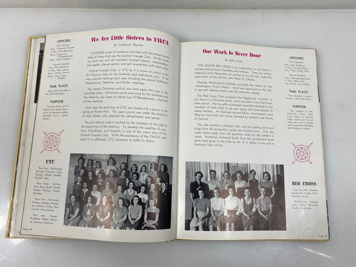 1942 "The Caldron" Central High School Yearbook Fort Wayne, IN HC
