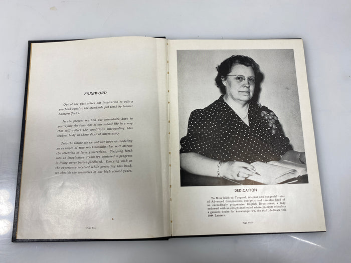 1944 "Lantern" Lansing Eastern High School Yearbook Michigan HC