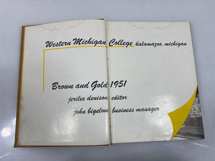 1951 "Brown & Gold" Western Michigan University Yearbook Kalamazoo MI HC
