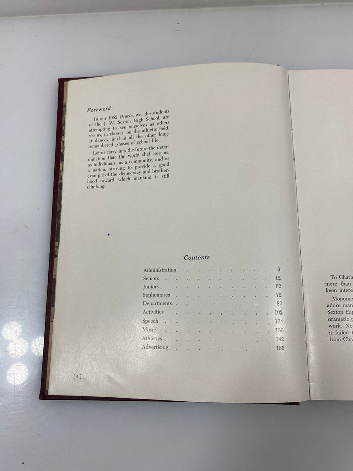 1952'Oracle' Central High School Yearbook Lansing Michigan HC