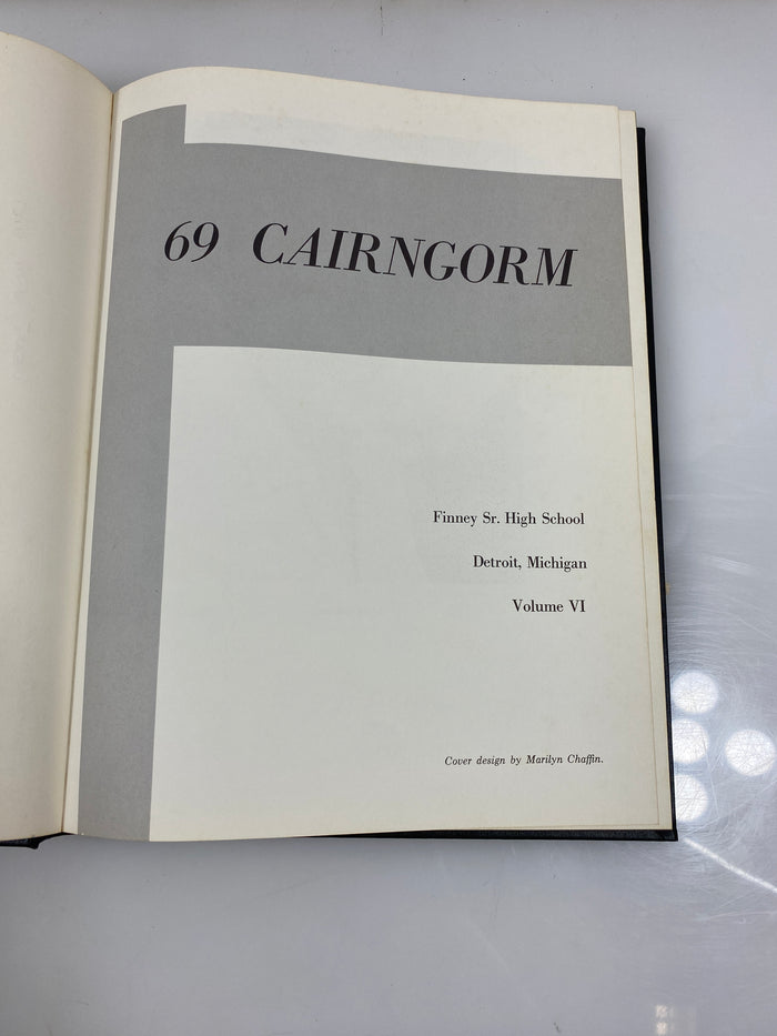 1969 "Cairngorm" Finney Jr. Sr. High School Yearbook Detroit MI HC
