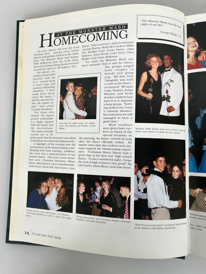 1994 "Ceniad" East Lansing High School Yearbook East Lansing, MI HC