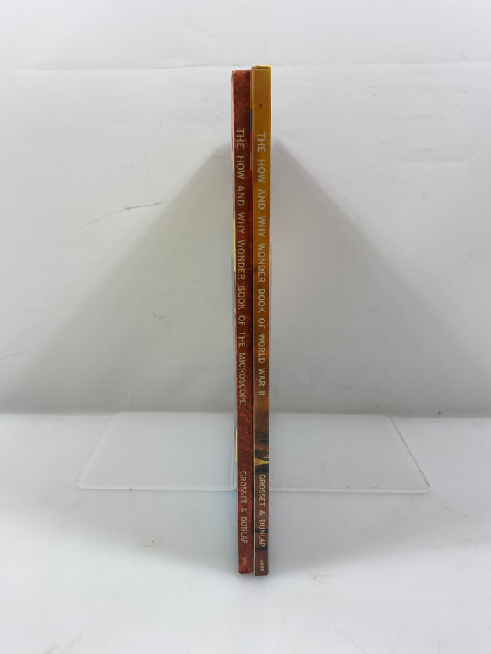 2 Vols The How & Why Wonder Books WWII, Microscope 1962-1969 HC