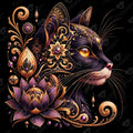 Diamond Painting A Cat Named Lotus 27.6" x 27.6" (69.9cm x 69.9cm) / Square with 79 Colors including 1 AB and 1 Iridescent Diamond and 3 Fairy Dust Diamonds / 78,961
