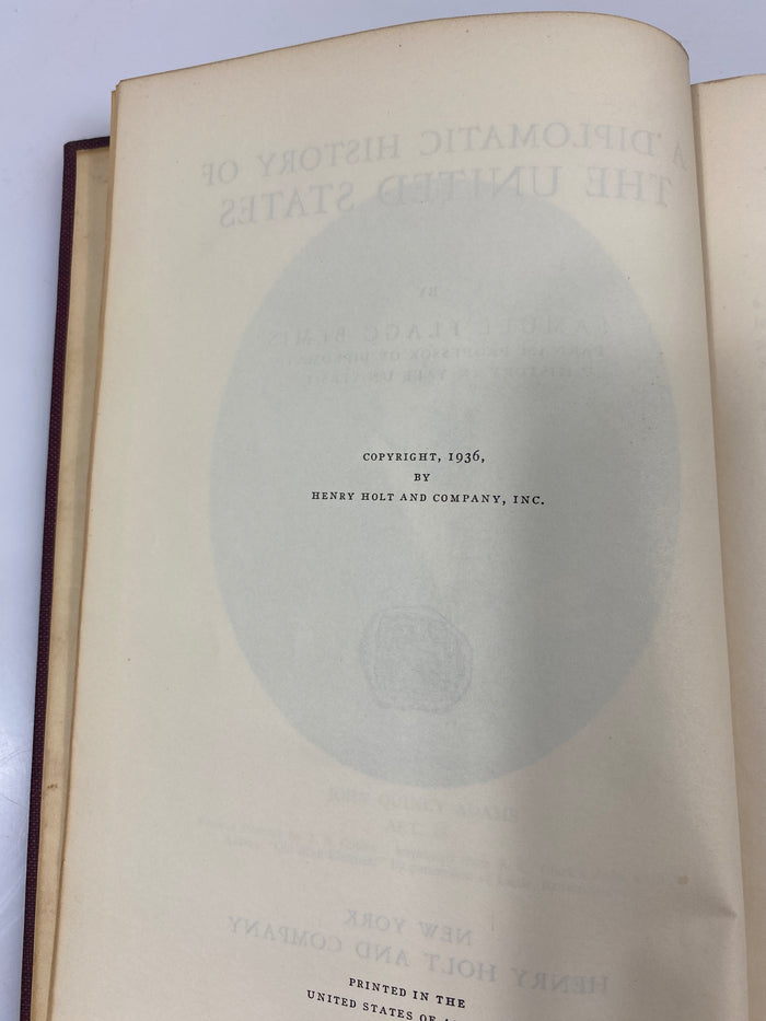 A Diplomatic History of the United States by Bemis 1936 HC