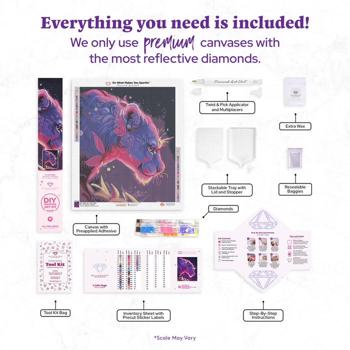 Diamond Painting A Little Magic 20" x 24" (50.7cm x 60.8cm) / Round With 42 Colors Including 4 ABs / 39,277