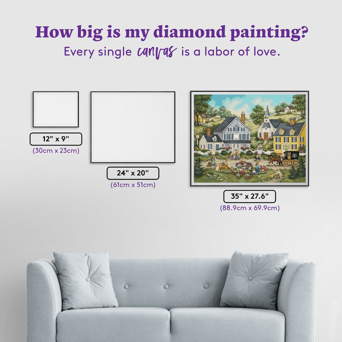 Diamond Painting Afternoon Treats 35" x 27.6" (88.9cm x 69.9cm) / Square with 77 Colors including 1 AB and 6 Fairy Dust Diamonds / 100,317