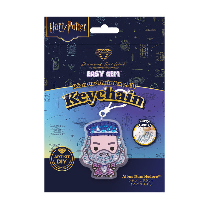 Diamond Painting Keychain - Albus Dumbledore 2.7" x 3.3" (6.9cm x 8.5cm) / Round With 6 Colors including 6 Iridescent Diamonds / 220
