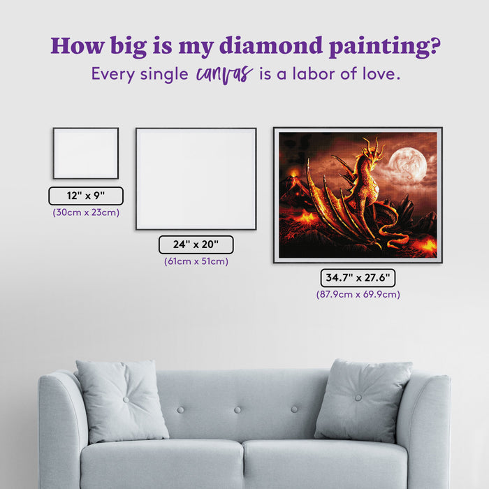 Diamond Painting Alessa 34.7" x 27.6" (87.9cm x 69.9cm) / Square with 43 Colors including 2 ABs and 1 Iridescent Diamond and 2 Fairy Dust Diamonds / 99,193