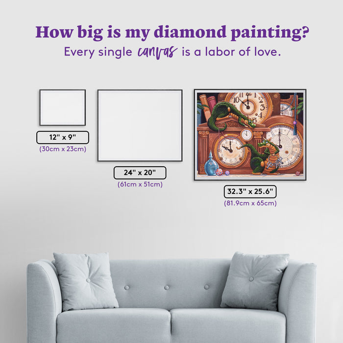 Diamond Painting All Wound Up 32.3" x 25.6" (81.9cm x 65cm) / Square with 74 Colors including 2 ABs and 7 Fairy Dust Diamonds / 85,869