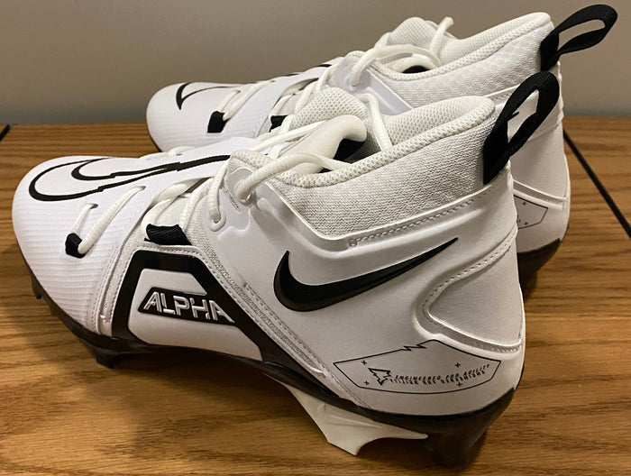 Nike Alpha Menace Pro 3 Football Cleats Size 12.5 (White)