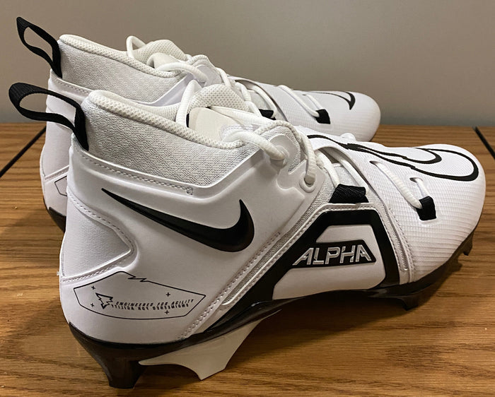 Nike Alpha Menace Pro 3 Football Cleats Size 13.5 (White)
