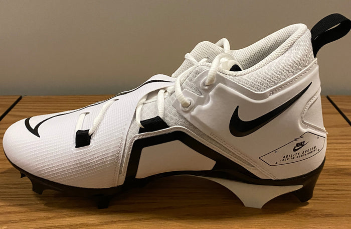 Nike Alpha Menace Pro 3 Football Cleats Size 13.5 (White)