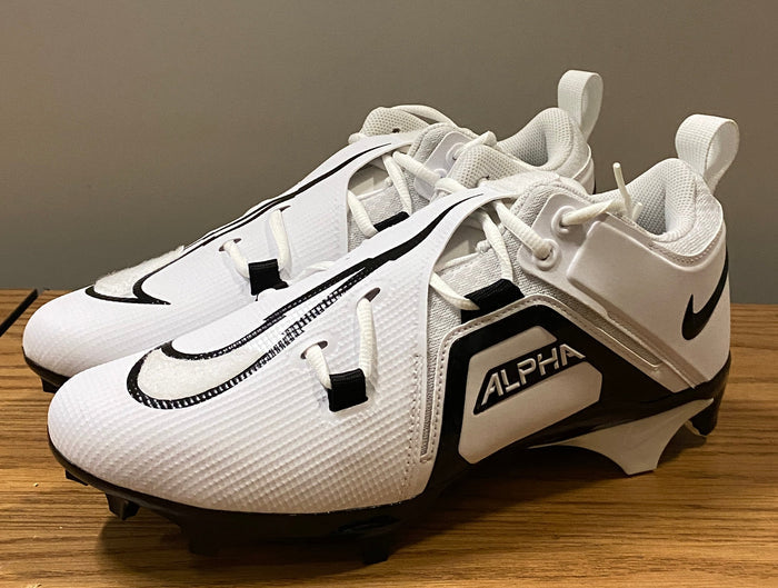Alpha Menace Pro 3 Low P Football Cleats Size 11 (White)