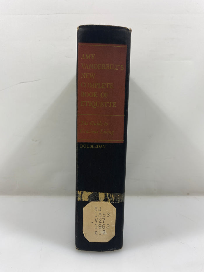 Amy Vanderbilt's New Complete Book of Etiquette Ex-library 1963 HC