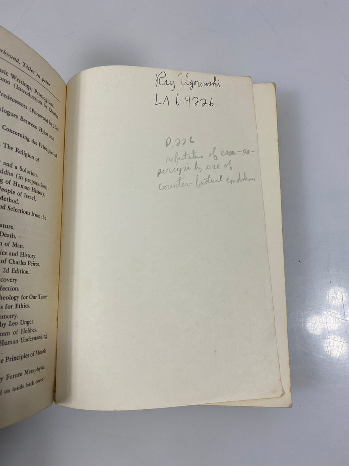 An Analysis of Knowledge & Valuation C.I. Lewis 1971 4th Print SC