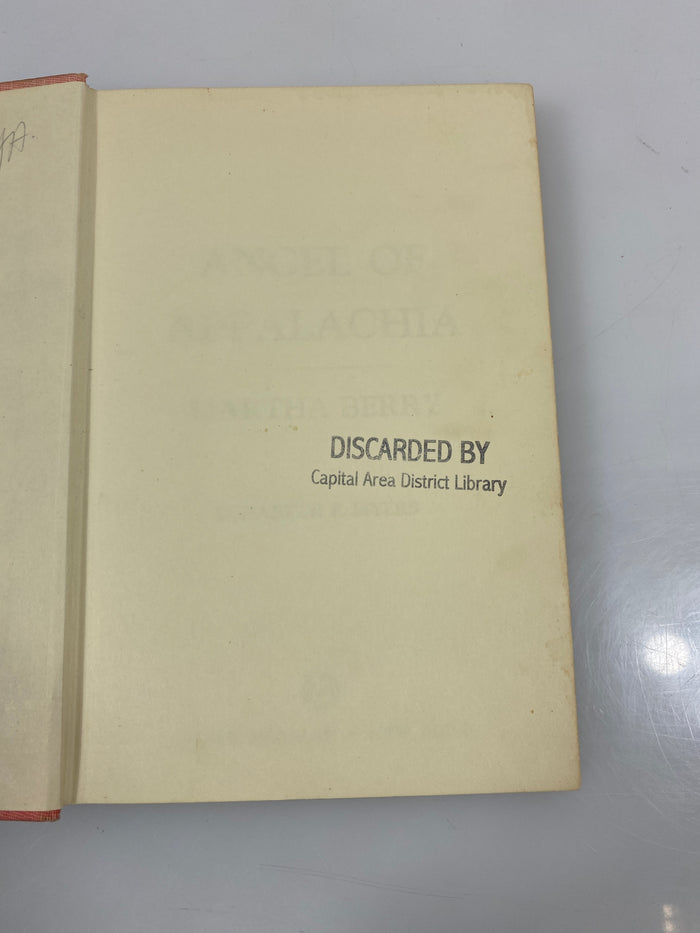Angel of Appalachia Martha Berry by Myers 1968 Ex-library HCDJ