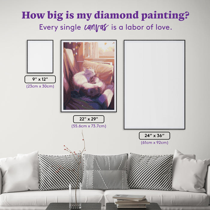 Diamond Painting Angels 22" x 29" (55.6cm x 73.7cm) / Square with 43 Colors including 5 Fairy Dust Diamonds / 54,136