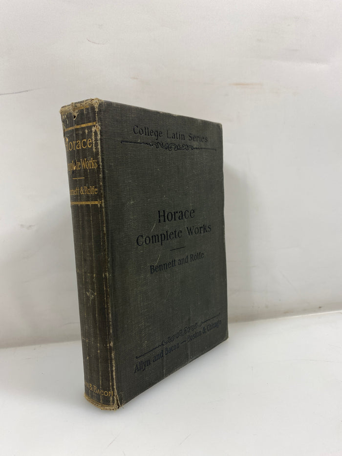 Antique Horace the Complete Works by Bennett Allyn Bacon 1901 SC