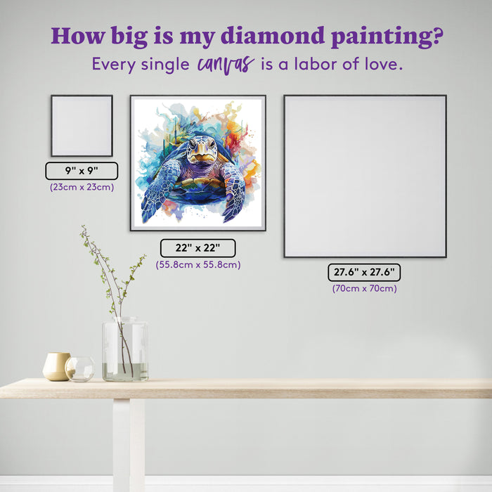 Diamond Painting Arrived 22" x 22" (55.8cm x 55.8cm) / Round with 99 Colors including 1 AB and 5 Fairy Dust Diamonds / 33,759