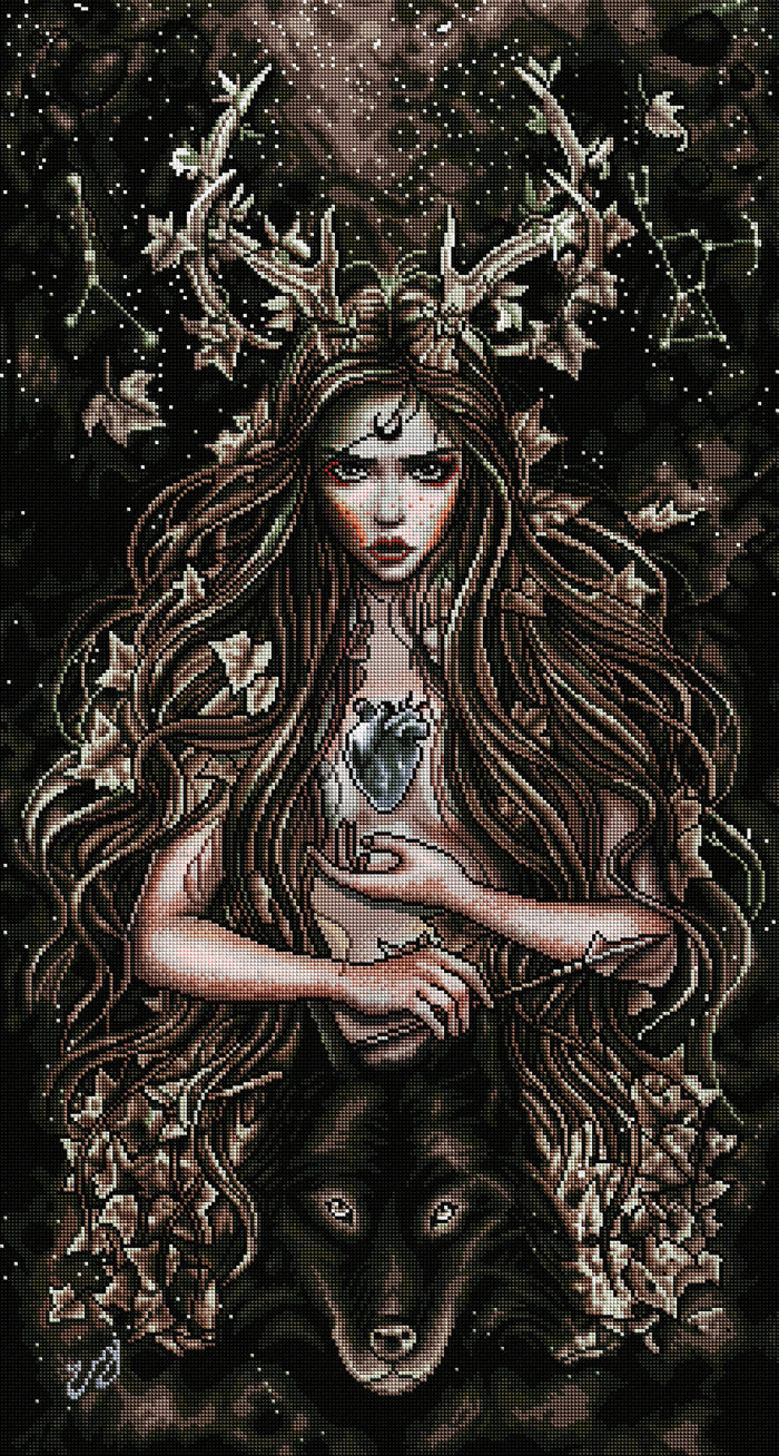 Diamond Painting Artemisa 22" x 41″ (56cm x 104cm) / Square with 31 Colors including 1 AB / 91,268