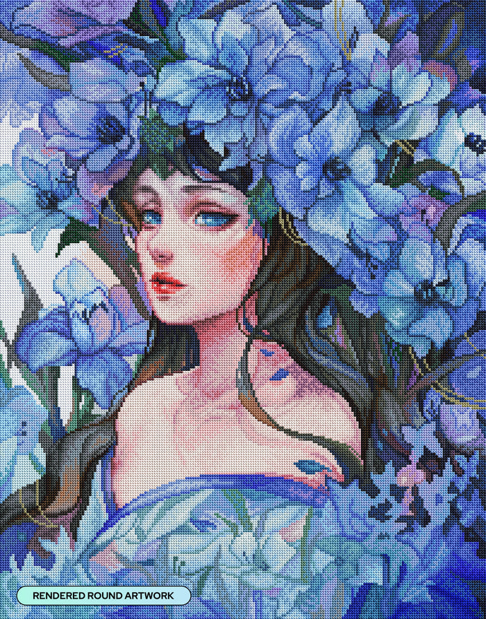 Diamond Painting Asul 22" x 28" (55.6cm x 70.7cm) / Round with 72 Colors including 4 Fairy Dust Diamonds / 51,914