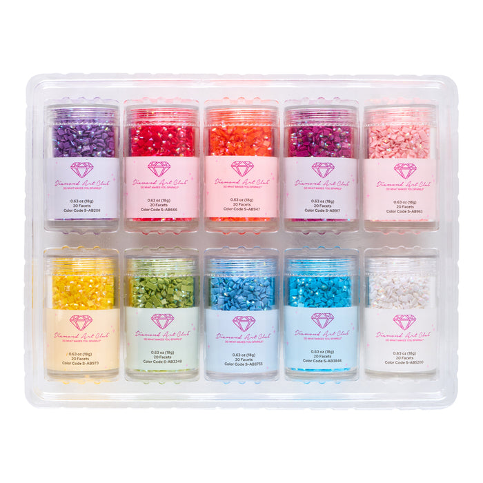 Diamond Painting Aurora Borealis - Rainbow Square (Set of 10)