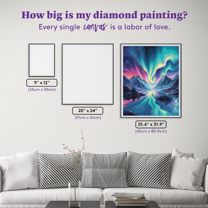 Diamond Painting Aurora Dreams 25.6" x 31.9" (65cm x 80.9cm) / Square with 52 Colors including 2 ABs and 3 Fairy Dust Diamonds / 84,825