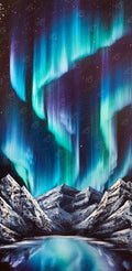Diamond Painting Aurora Glacier 23.6" x 48.4" (60cm x 123cm) / Square with 54 Colors including 2 ABs and 3 Fairy Dust Diamonds / 119,054