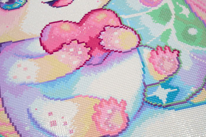 Diamond Painting Axolotl 23.6" x 33.5" (60cm x 84.9cm) / Square with 53 Colors including 1 AB and 4 Fairy Dust Diamonds / 82,181