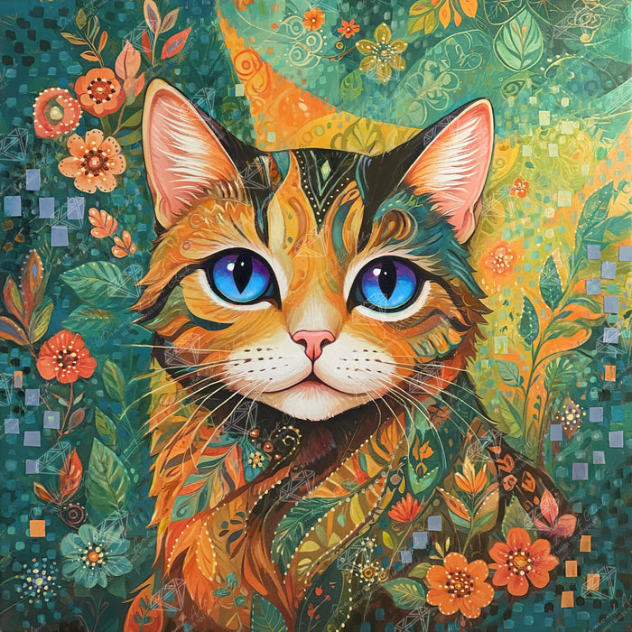 Diamond Painting Baby Blue Eyes 25.6" x 25.6" (65cm x 65cm) / Square with 91 Colors including 3 ABs and 3 Fairy Dust Diamonds / 68,121