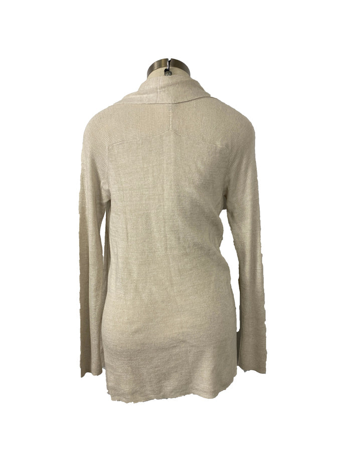 Banana Republic Beige Ribbed Knit Cardigan Women's Size S