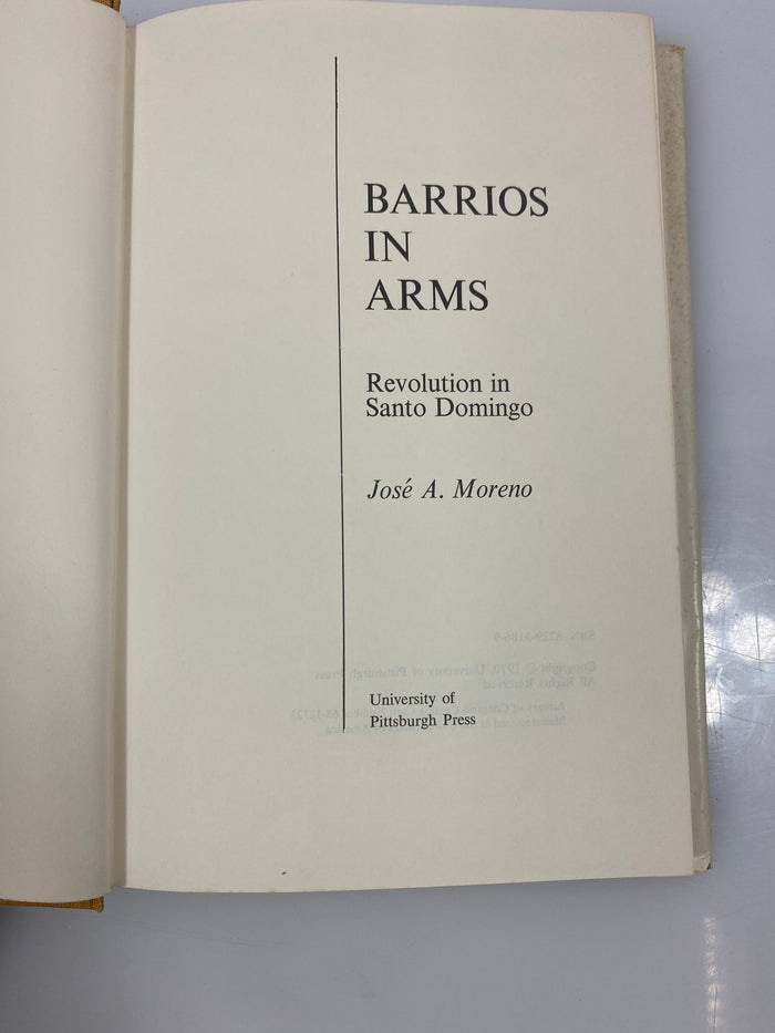 Barrios in Arms by Jose Moreno 1970 HCDJ