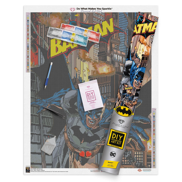 Diamond Painting Batman™ 27.6" x 35.4″ (70cm x 90cm) / Square with 51 Colors including 4 ABs / 98,889