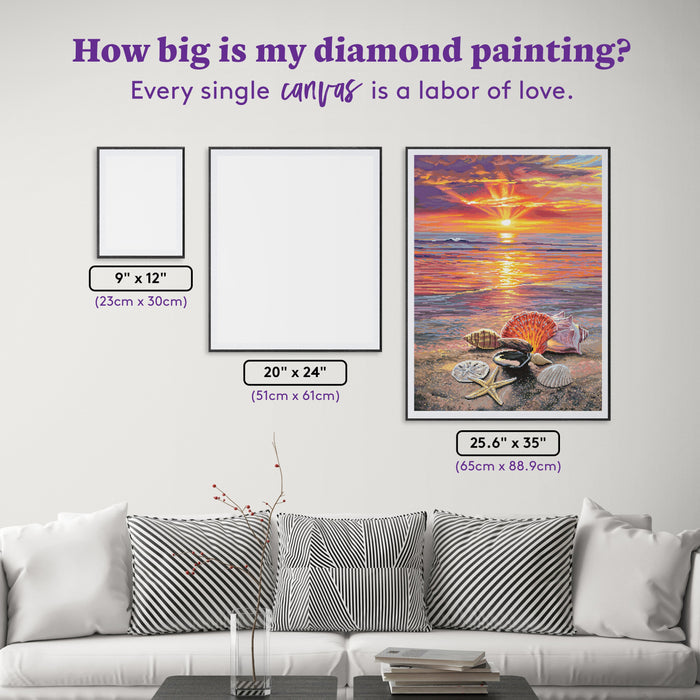 Diamond Painting Before The Tide 22" x 30" (55.8cm x 75.9cm) / Square with 56 Colors including 2 ABs and 3 Fairy Dust Diamonds / 68,320