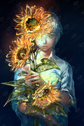 Diamond Painting Beneath the Sun 22" x 33" (55.8cm x 83.6cm) / Square with 87 Colors including 3 ABs and 3 Fairy Dust Diamonds / 75,264