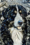 Diamond Painting Bernese Mountain Dog 22" x 33" (55.8cm x 83.6cm) / Square with 33 Colors including 1 AB and 2 Fairy Dust Diamonds / 75,264