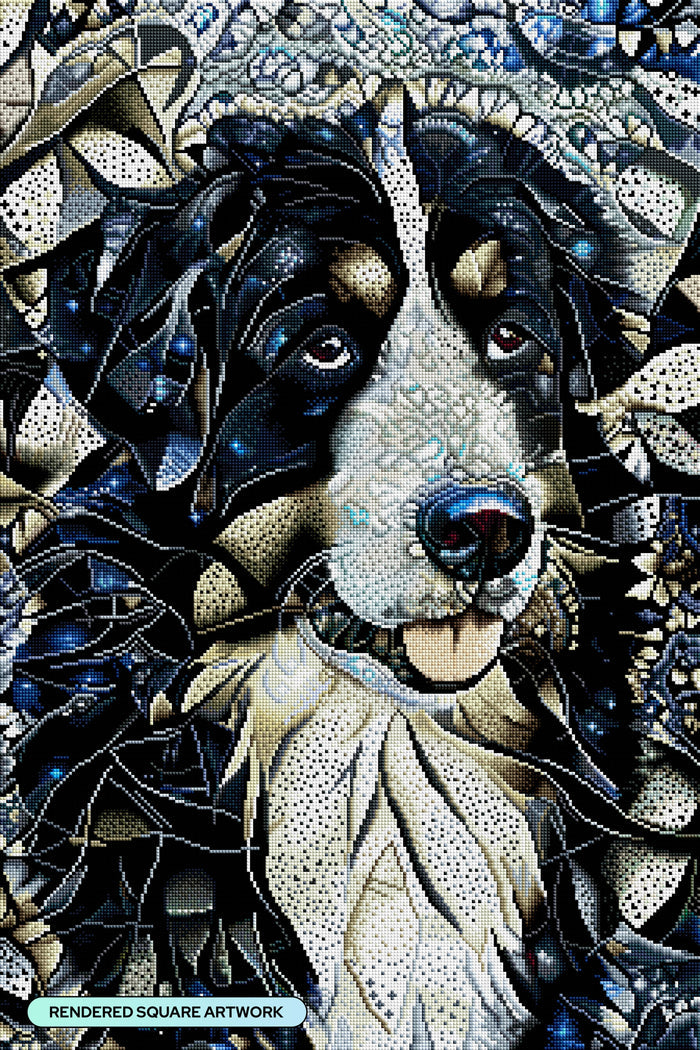 Diamond Painting Bernese Mountain Dog 22" x 33" (55.8cm x 83.6cm) / Square with 33 Colors including 1 AB and 2 Fairy Dust Diamonds / 75,264