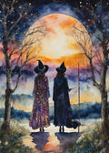Diamond Painting Best Witches Watch the Solstice 25.6" x 35.8" (65cm x 90.8cm) / Square with 71 Colors including 2 ABs and 4 Fairy Dust Diamonds / 95,265