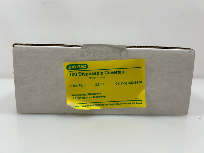 Bio-Rad 100 Disposable Polystyrene Cuvettes