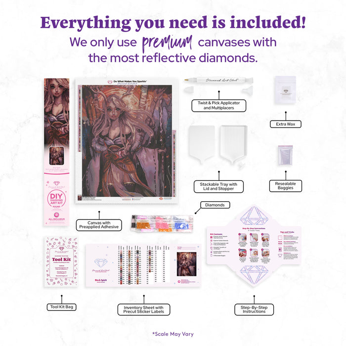 Diamond Painting Birch Spirit 22" x 27" (55.6cm x 68.8cm) / Round with 62 Colors including 3 Fairy Dust Diamonds / 50,500