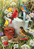 Diamond Painting Birds with Watering Can 23.6" x 33.9" (60cm x 85.9cm) / Square with 87 Colors including 3 ABs and 3 Fairy Dust Diamonds / 83,145