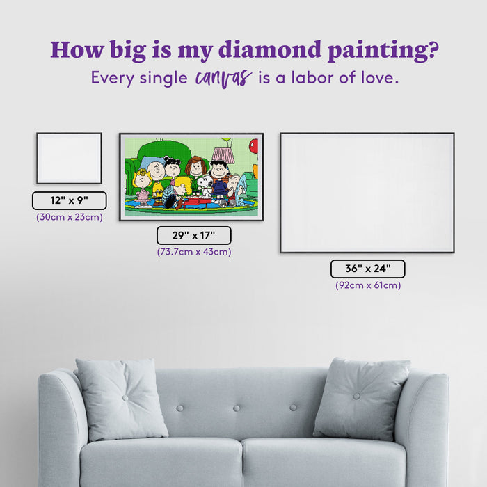 Diamond Painting Birthday Party 29" x 17" (73.7cm x 43cm) / Square With 24 Colors including 4 AB Diamonds and 2 Fairy Dust Diamonds / 51,208