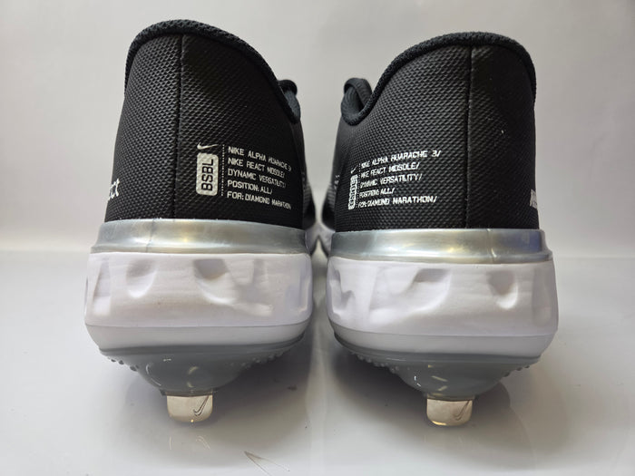 Nike Black Alpha Hurache Elite 3 Low Baseball Cleats Men's Size 9.5