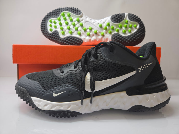Nike Black Alpha Hurache Elite 3 Turf Baseball Shoes Men's Size 8.5