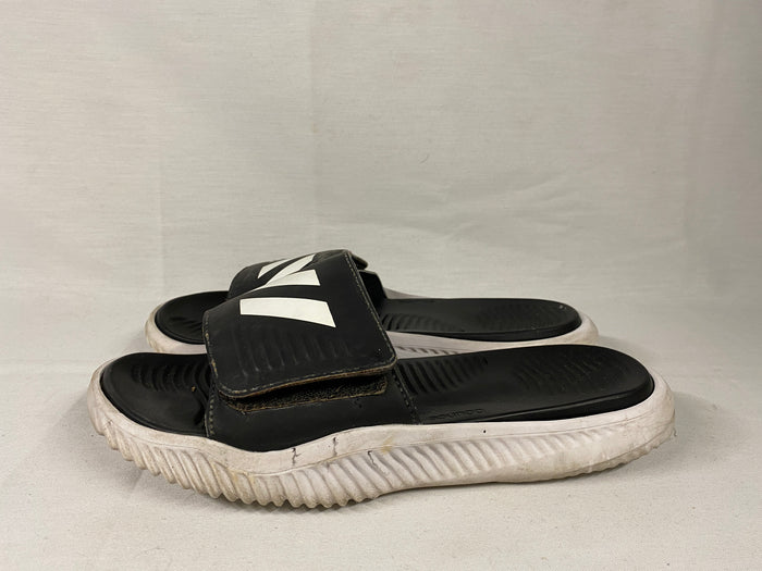 Black and White Adidas Alpha Bounce Slides Men's Size 10