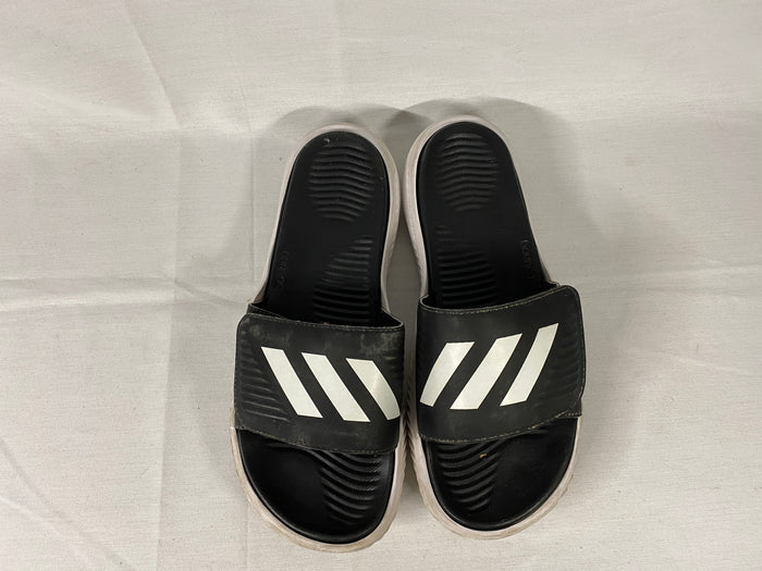 Black and White Adidas Alpha Bounce Slides Men's Size 10