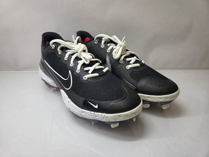 Nike Black and White Alpha Hurache Elite 3 Low Baseball Cleats Men's Size 8