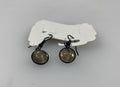Black Bead Dangle Earrings